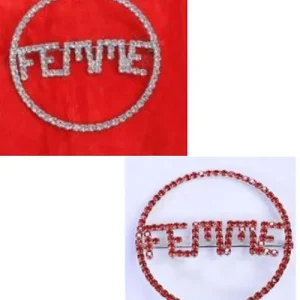 Femme Ruby Swarovski Crystal Set Brooch