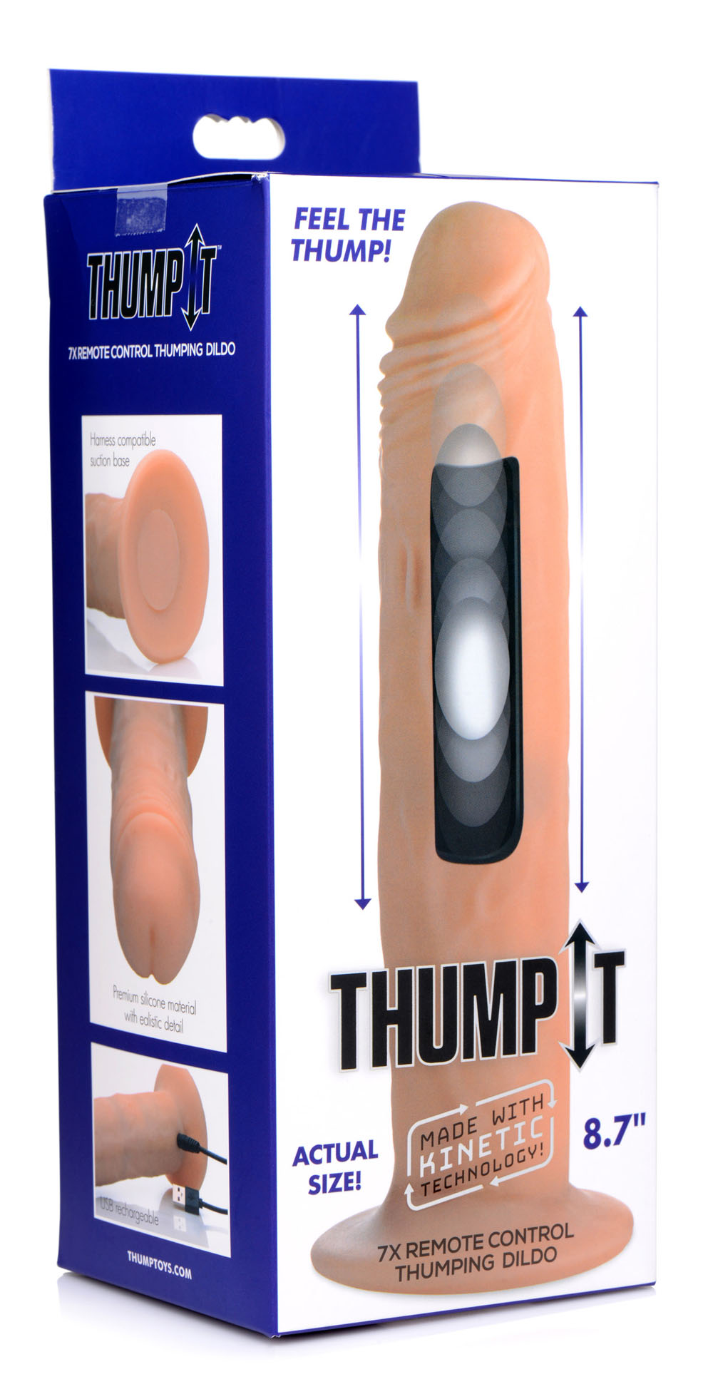 7x Remote Control Thumping Dildo - Large - Image 3