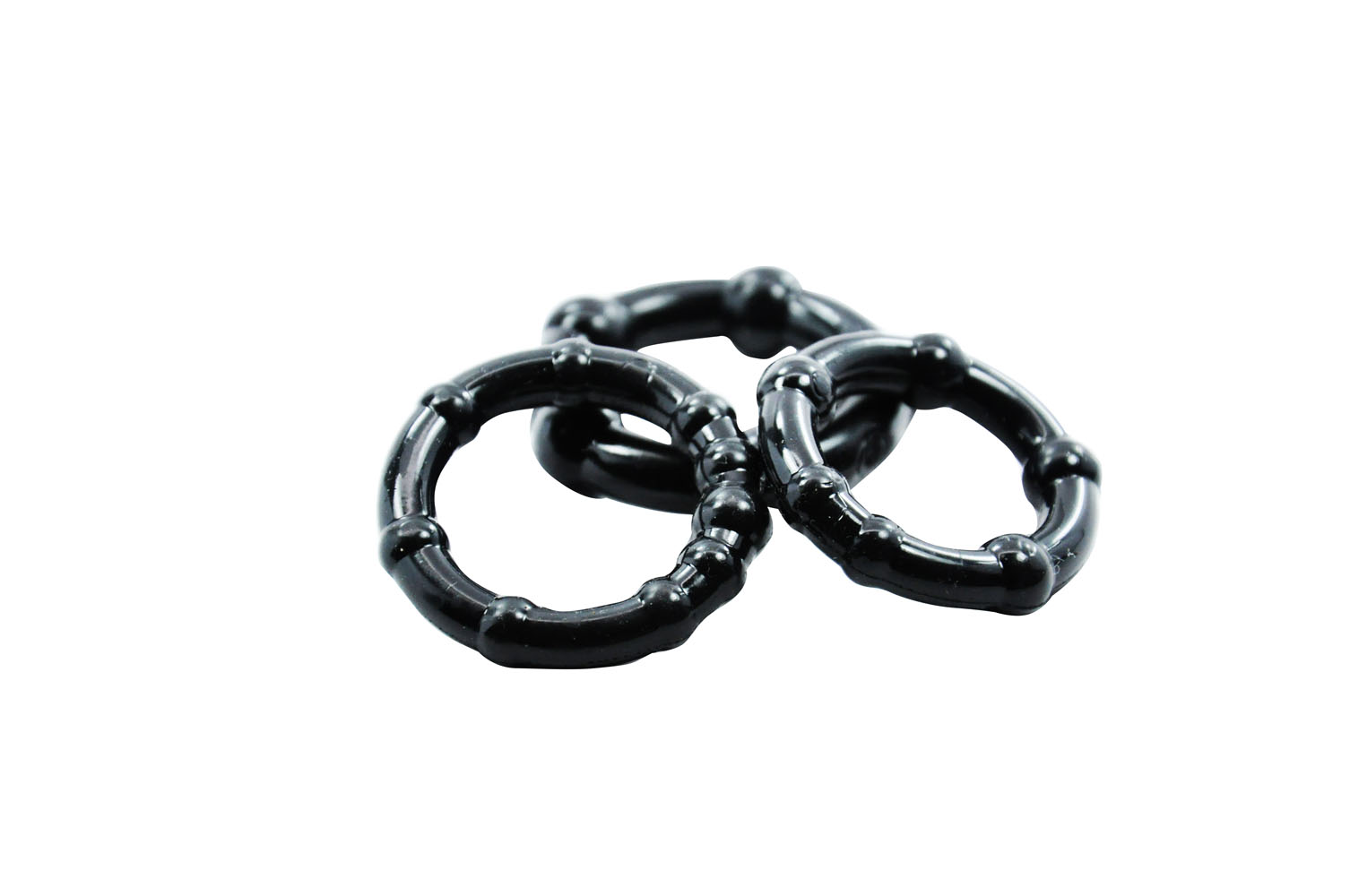 Cockring Combo Beaded - Black - Image 3