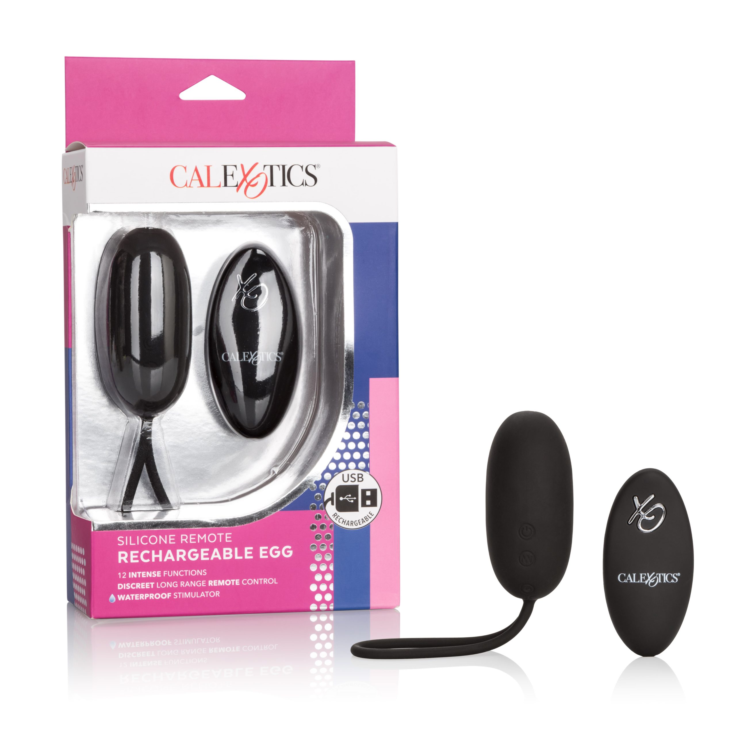 Silicone Remote Rechargeable Egg - Black - Image 7
