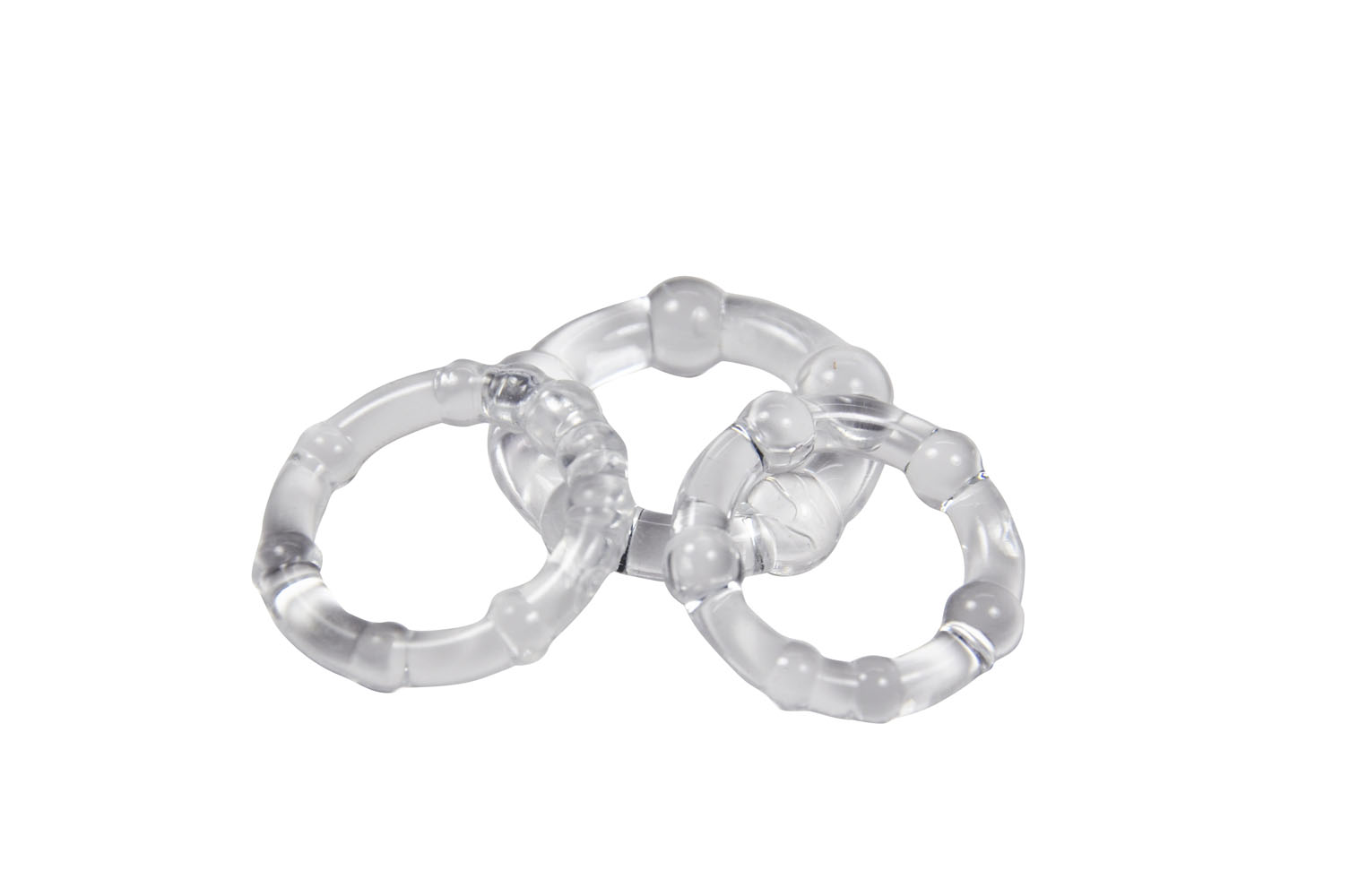 Cockring Combo Beaded - Clear - Image 2