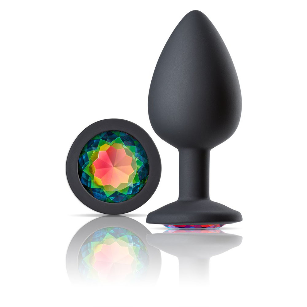 Cloud 9 Novelties Gems Jeweled Silicone Anal Plug - Large - Image 2