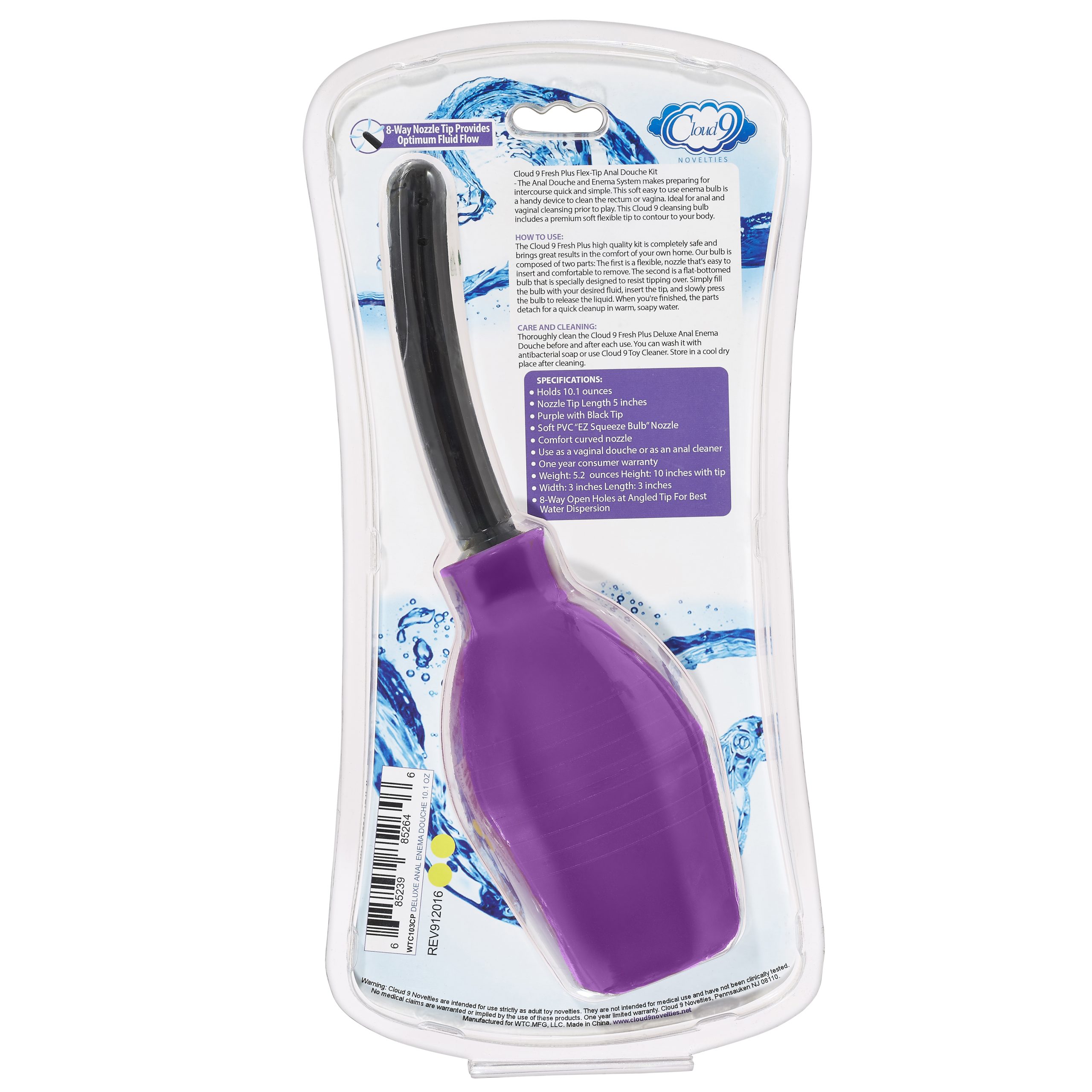 Fresh Plus Deluxe Enema Douche - 10.1 Oz Ez Squeeze Bulb - Image 5