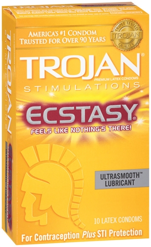 Trojan Stimulations Ultra Ribbed Ecstasy Ultrasmooth - 10 Pack - Image 2