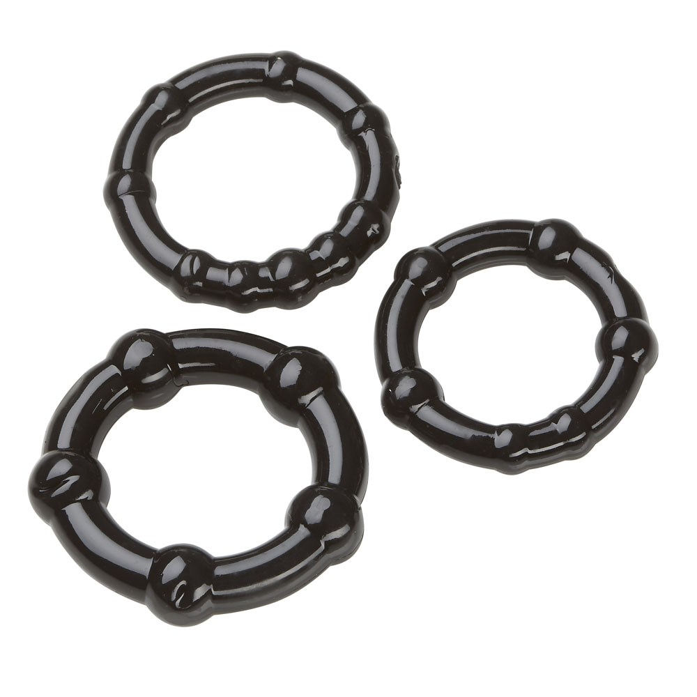 Cockring Combo Beaded - Black - Image 2
