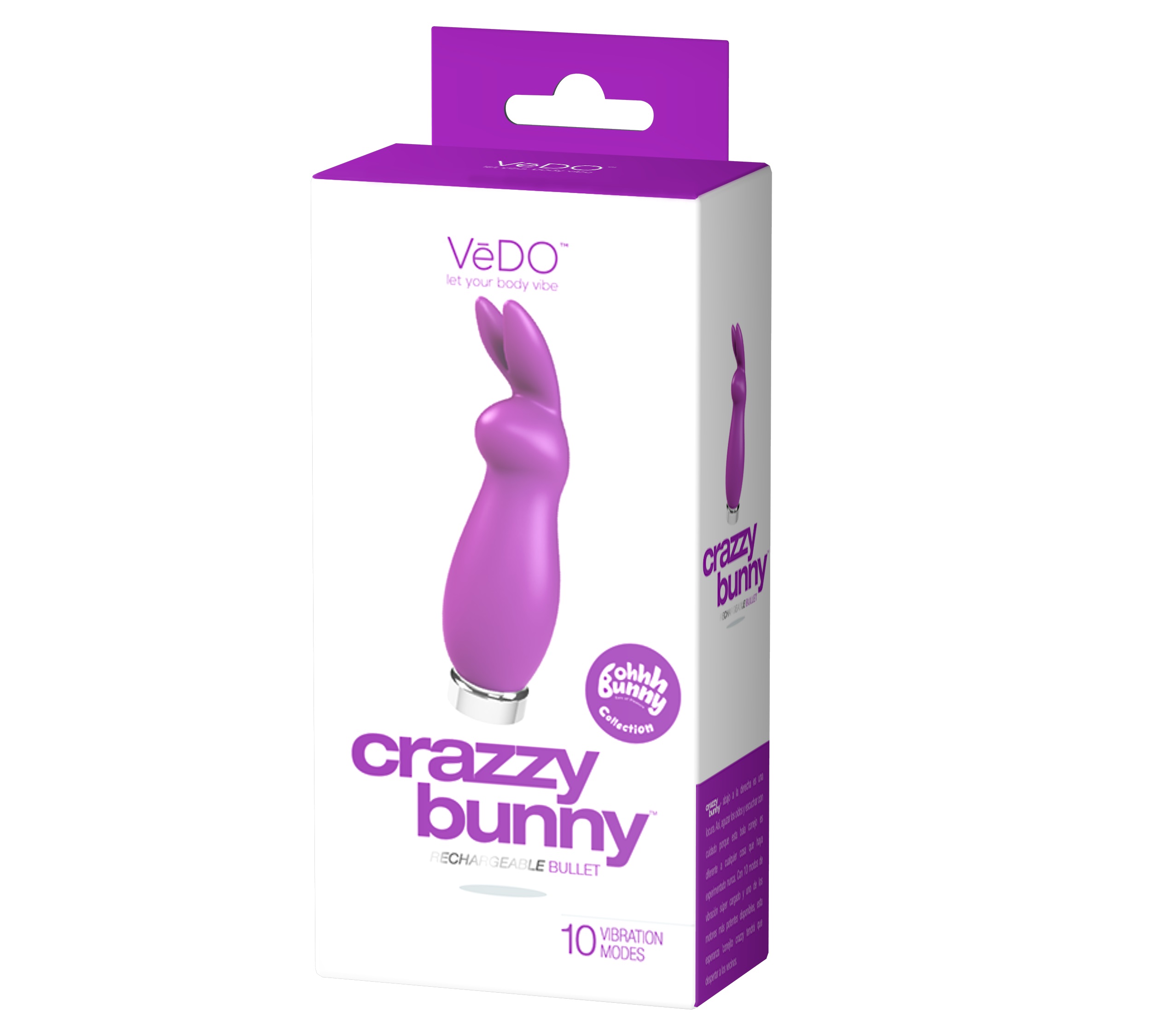 Crazzy Bunny Rechargeable Bullet - Perfectly Purple - Image 2