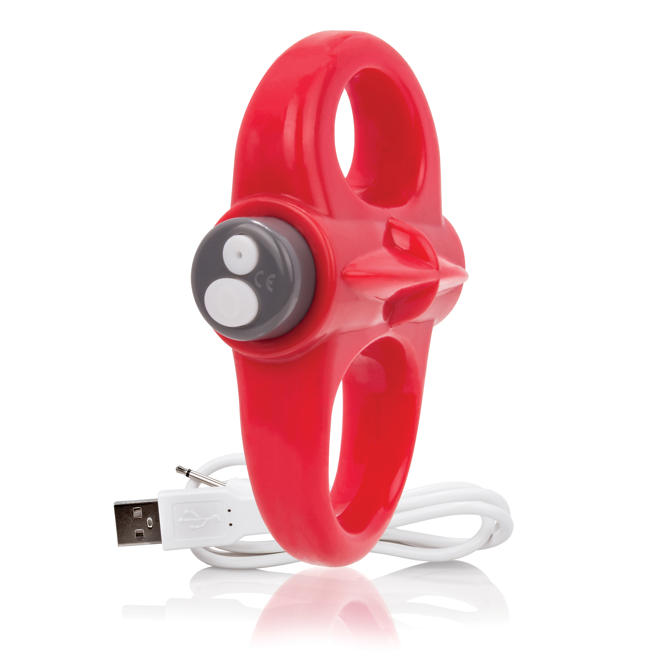 Charged Yoga Rechargeable Vibe Ring - Red - Image 4