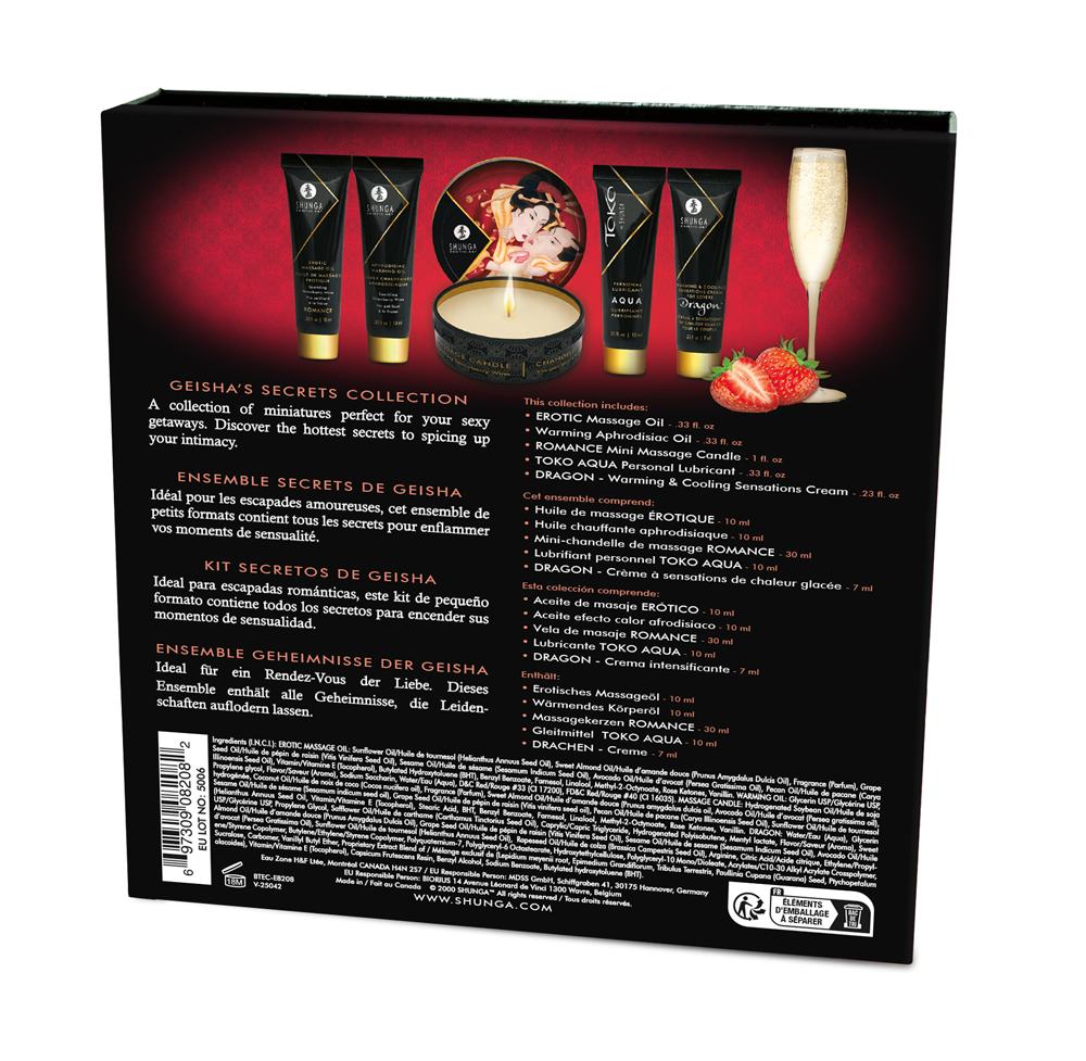 Geisha's Secrets Gift Set - Sparkling Strawberry Wine - Image 6